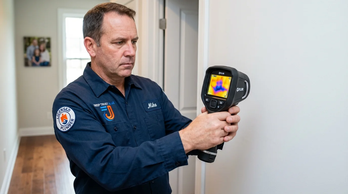 Thermal imaging leak detection by Johns Plumbing LLC in Red Oak